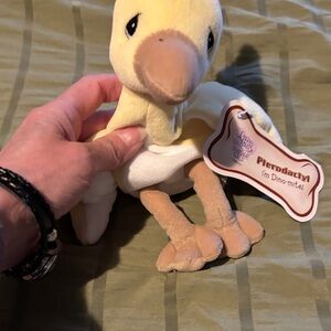 Precious Moments Yellow and Cream Pterodactyl Plush with Beige Beak